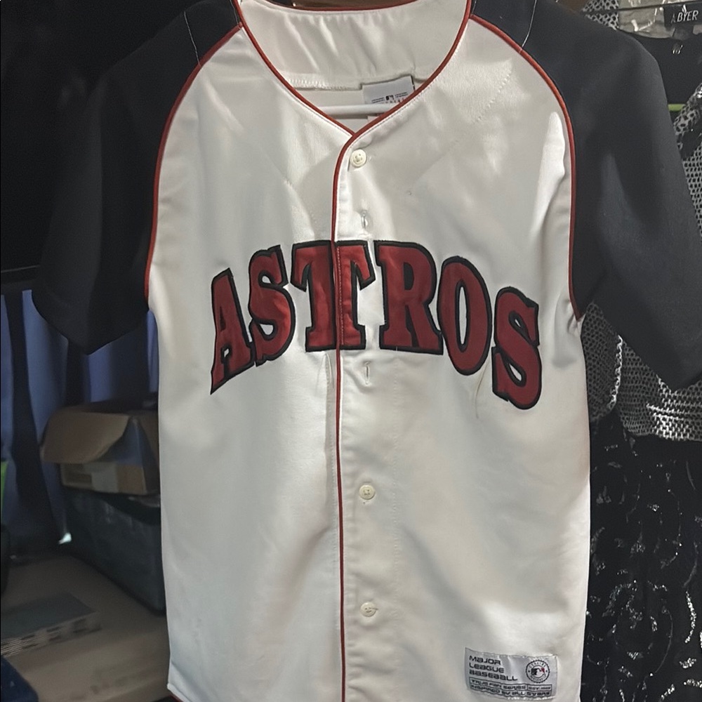 Black and White Baseball JerseyGirls Astros Jersey